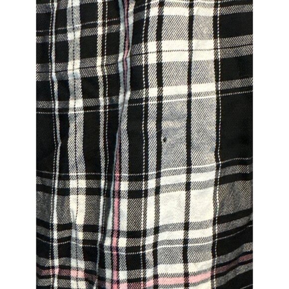 Atina Cristina Plaid Button-Up Shirt With Lace Detailing & 3/4 Sleeves Size M - Picture 4 of 5